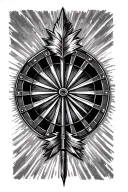 dart arrow tattoo design idea