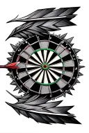 dart arrow tattoo design idea