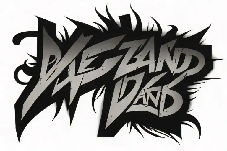 Ben Z Band letters tattoo design idea