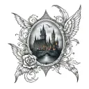 lumos with Harry Potter stars  tattoo design idea