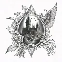 lumos with Harry Potter stars  tattoo design idea
