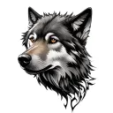 Wolf head tattoo design idea