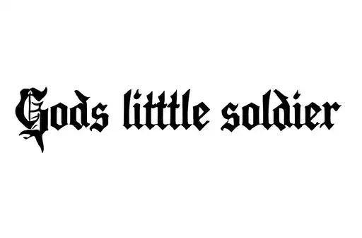 "Gods little soldier" tattoo design idea