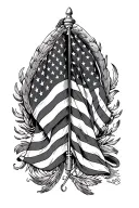 Mexican and american flag intertwined tattoo design idea