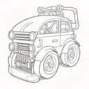 sponge bob muscle car engine tattoo design idea