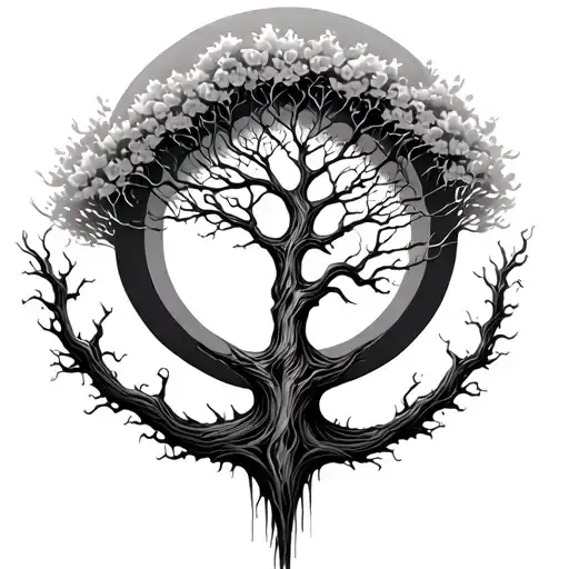 Dead Tree Of Life tattoo design idea