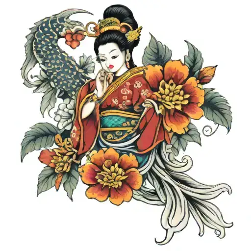 Apsara tattoo design idea