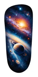 outerspace galaxy filled with stars add all planets tattoo design idea