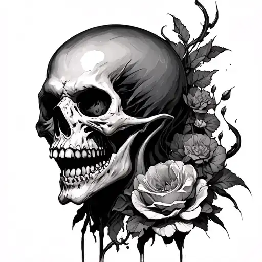 evil love death fear tomorrow because I feel tattoo design idea