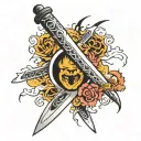 bleach sword tattoo design idea