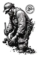 coal miner tattoo design idea