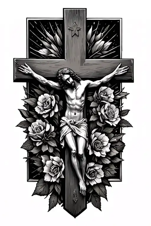 wrist Jesus crucifix tattoo design idea