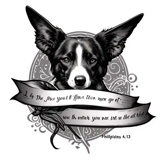 Perlie Mae Smith with a Bible verse Philippians 4:13 tattoo design idea