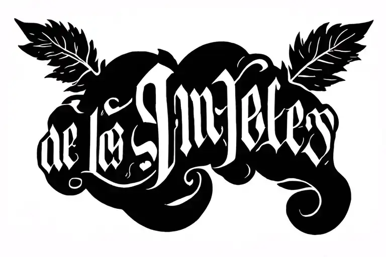 Lucia de los Ángeles Name tattoo design idea