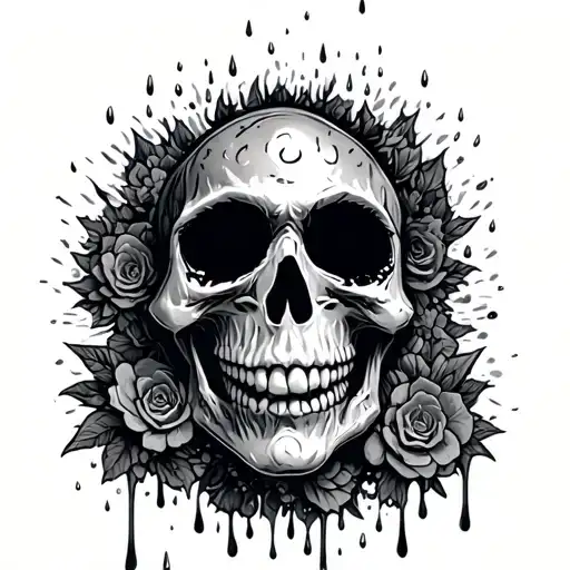 steal your face Grateful Dead cold rain and snow tattoo design idea