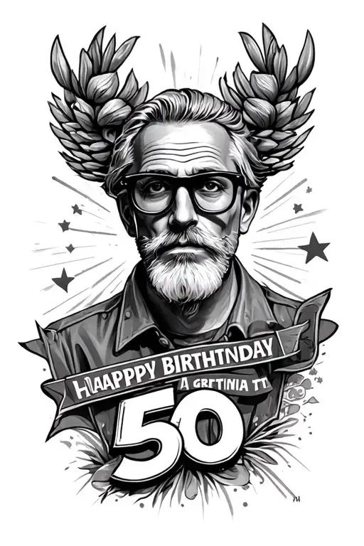 Argentina 50th birthday nerdy tattoo design idea