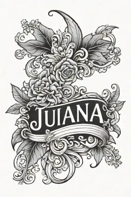 Juana name tattoo tattoo design idea