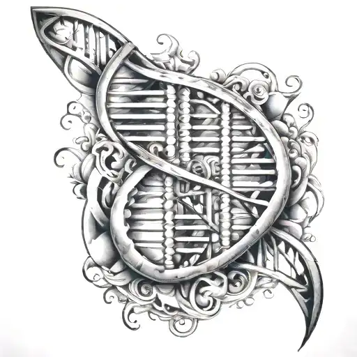 DNA double helix tattoo design idea