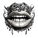 Throat tattoo design idea