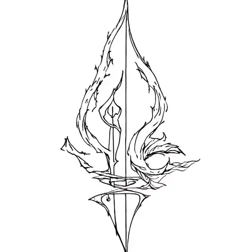 Vinland saga style sketch tattoo design idea