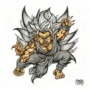 indian super saiyan tattoo design idea