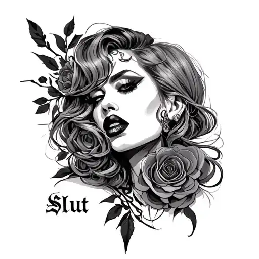 Slut tattoo design idea