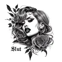 Slut tattoo design idea