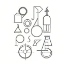 petroleum engineering symbols tattoo design idea