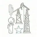 petroleum engineering symbols tattoo design idea