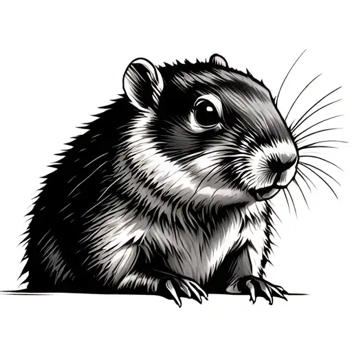 Groundhog tattoo design idea