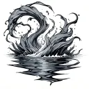 Flowing Water tattoo design idea