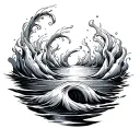 Flowing Water tattoo design idea