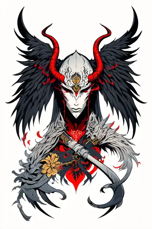 tyrael+diablo tattoo design idea