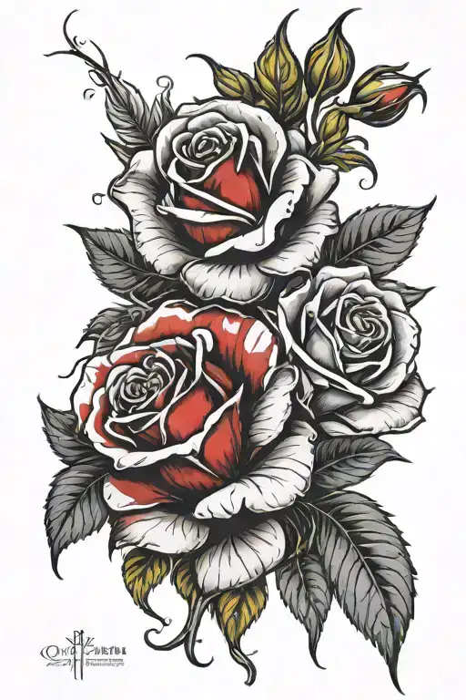 red rose tattoo 1 corinthians 16:14 tattoo design idea