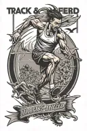 track and field tattoo design idea