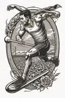 track and field tattoo design idea