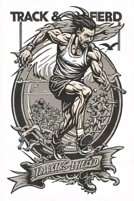 track and field tattoo design idea