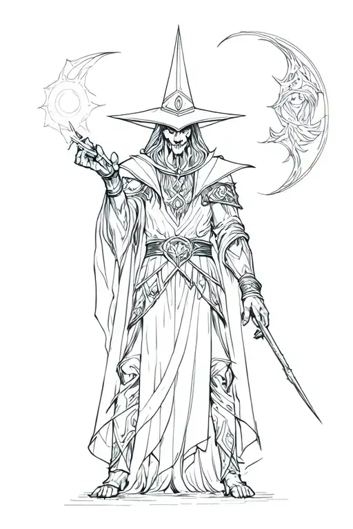 Dark magician tattoo design idea