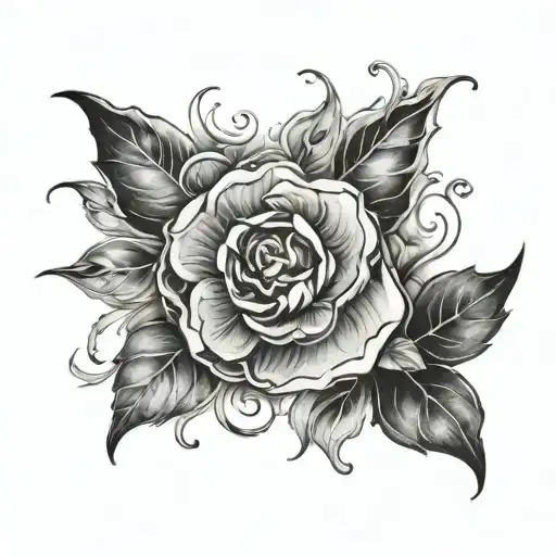 water color design incorporating elements tattoo design idea