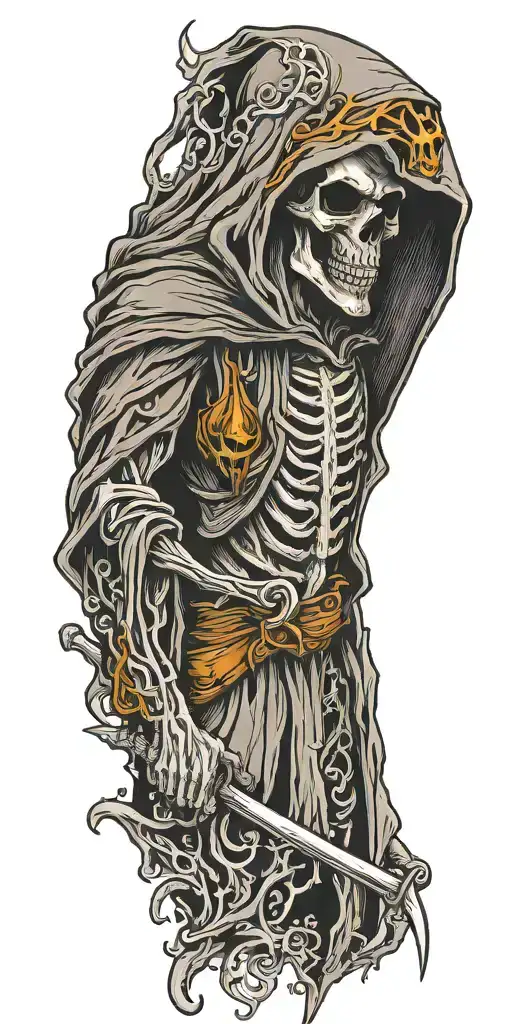grim reaper tattoo design idea