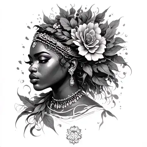 Oshun tattoo design idea