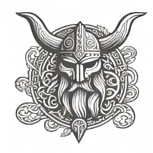 viking revival symbol tattoo design idea