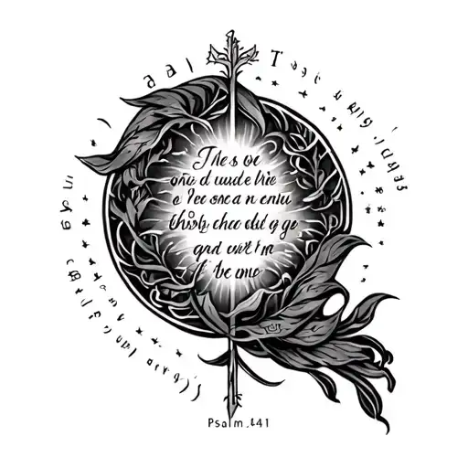 psalm 144:1 tattoo design idea