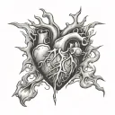 Heart Attack tattoo design idea