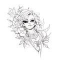 baddie vibes tattoo design idea