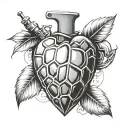 Grenade Heart tattoo design idea