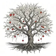 cherry tree tattoo design idea