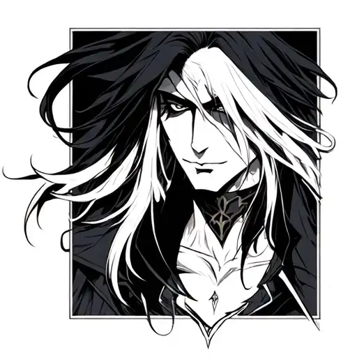 Alucard anime tattoo design idea