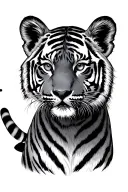 Tiger cub tattoo design idea