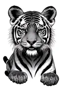 Tiger cub tattoo design idea